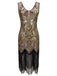 [US Warehouse] 1920s Floral Beaded Flapper Dress