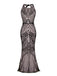 1920s Sequin Backless Formal Dress