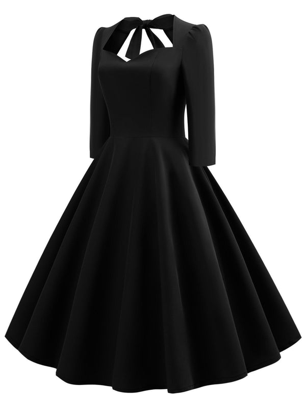 1950s Solid 3/4 Sleeve Dress – Retro Stage - Chic Vintage Dresses and ...