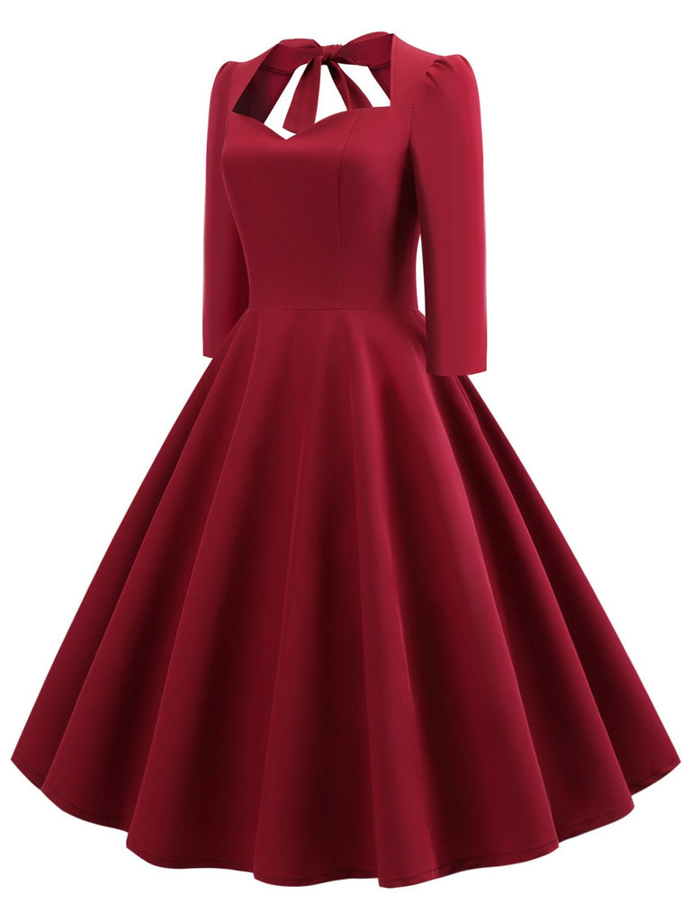 Vær stille Rubin boble 1950s Solid 3/4 Sleeve Dress – Retro Stage - Chic Vintage Dresses and  Accessories