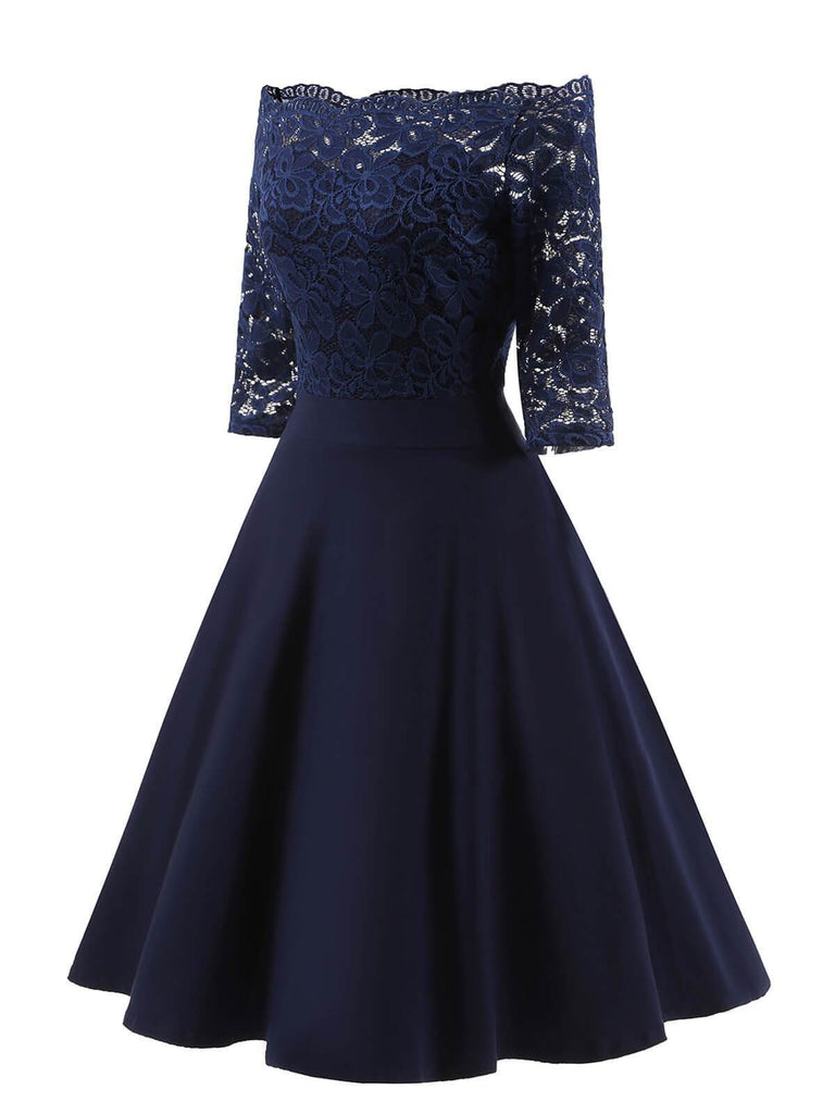 1950s Lace Off Shoulder Dress – Retro Stage - Chic Vintage Dresses and ...