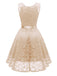 1950s Lace V Neck Bow Dress