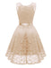 1950s Lace V Neck Bow Dress