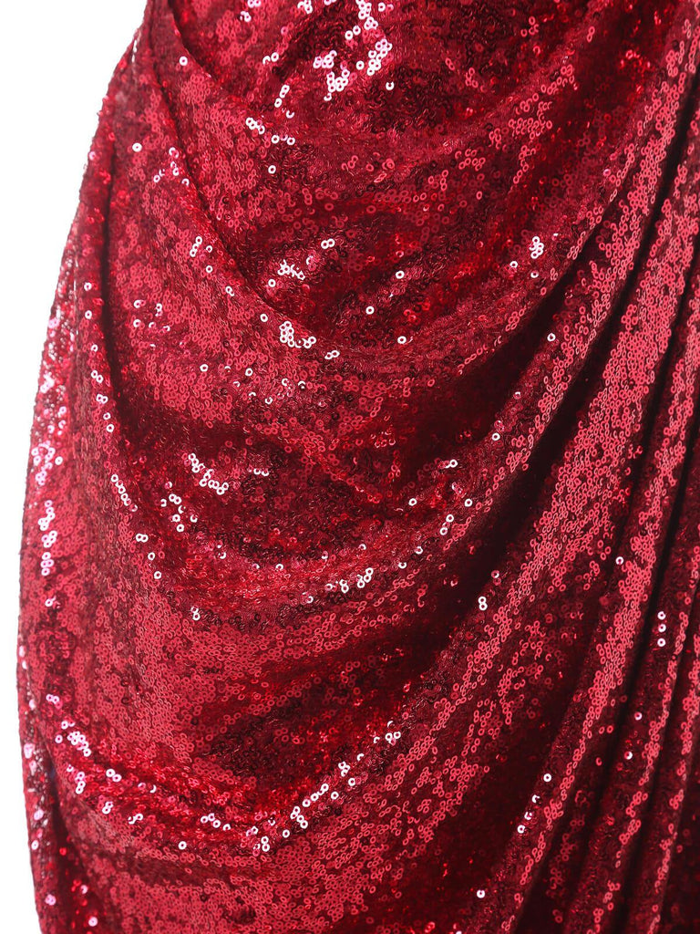[US Warehouse] 1920s Strapless Sequin Bridesmaid Dress