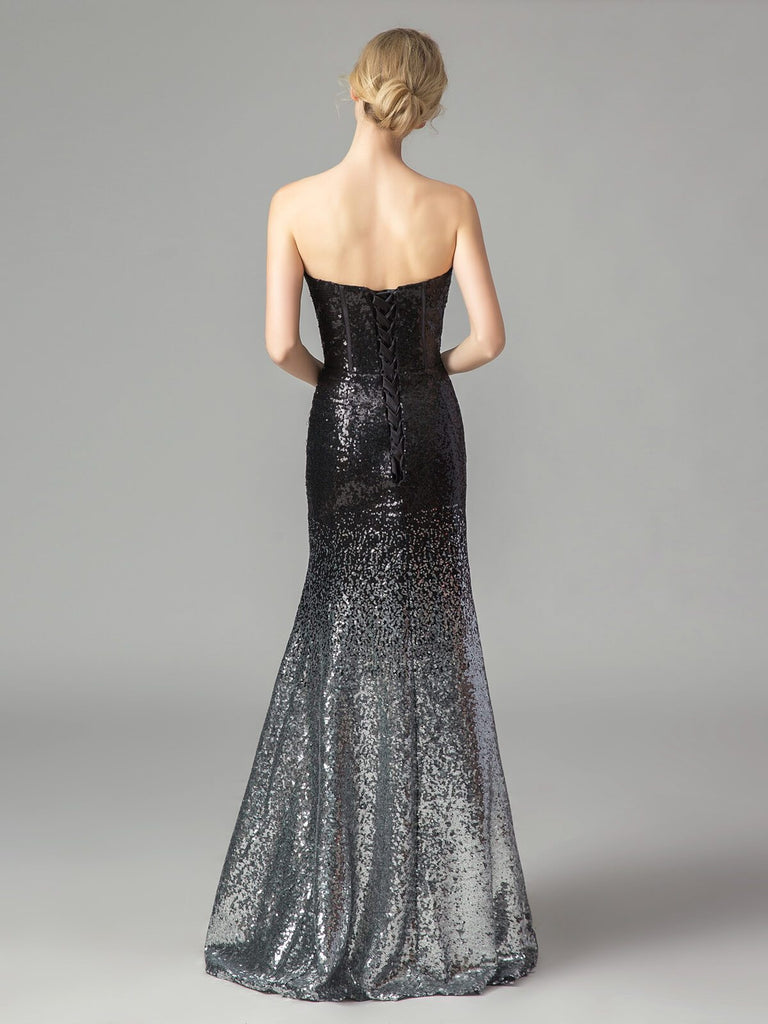Vintage Strapless Bridesmaid Maxi Dress