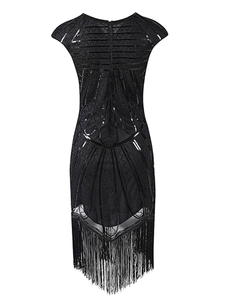 1920s Sequin Fringed Gatsby Dress
