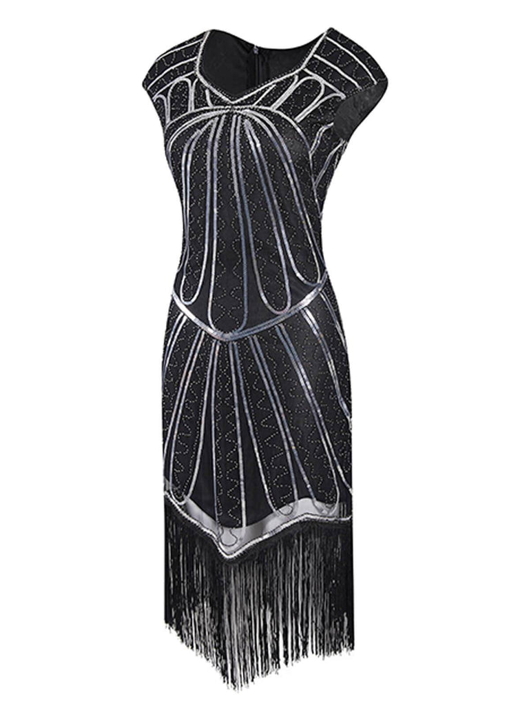 1920s Sequin Fringed Gatsby Dress