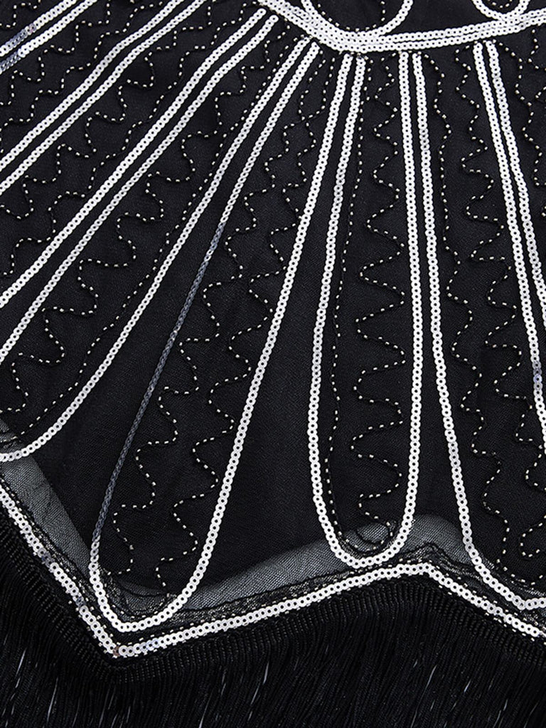 1920s Sequin Fringed Gatsby Dress
