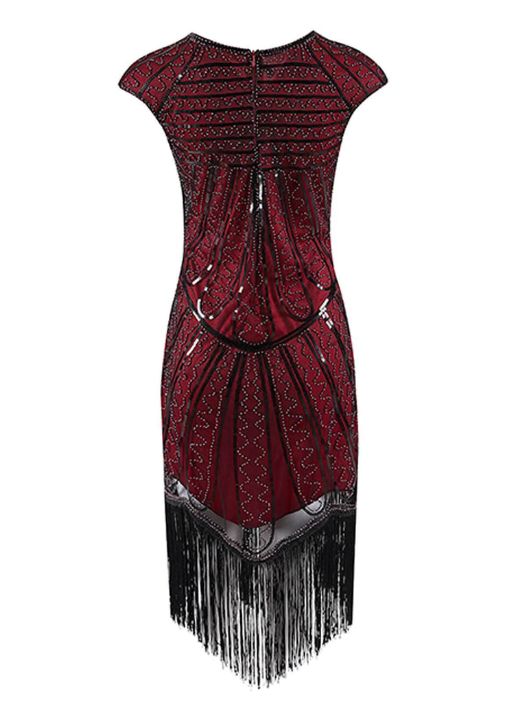 1920s Sequin Fringed Gatsby Dress