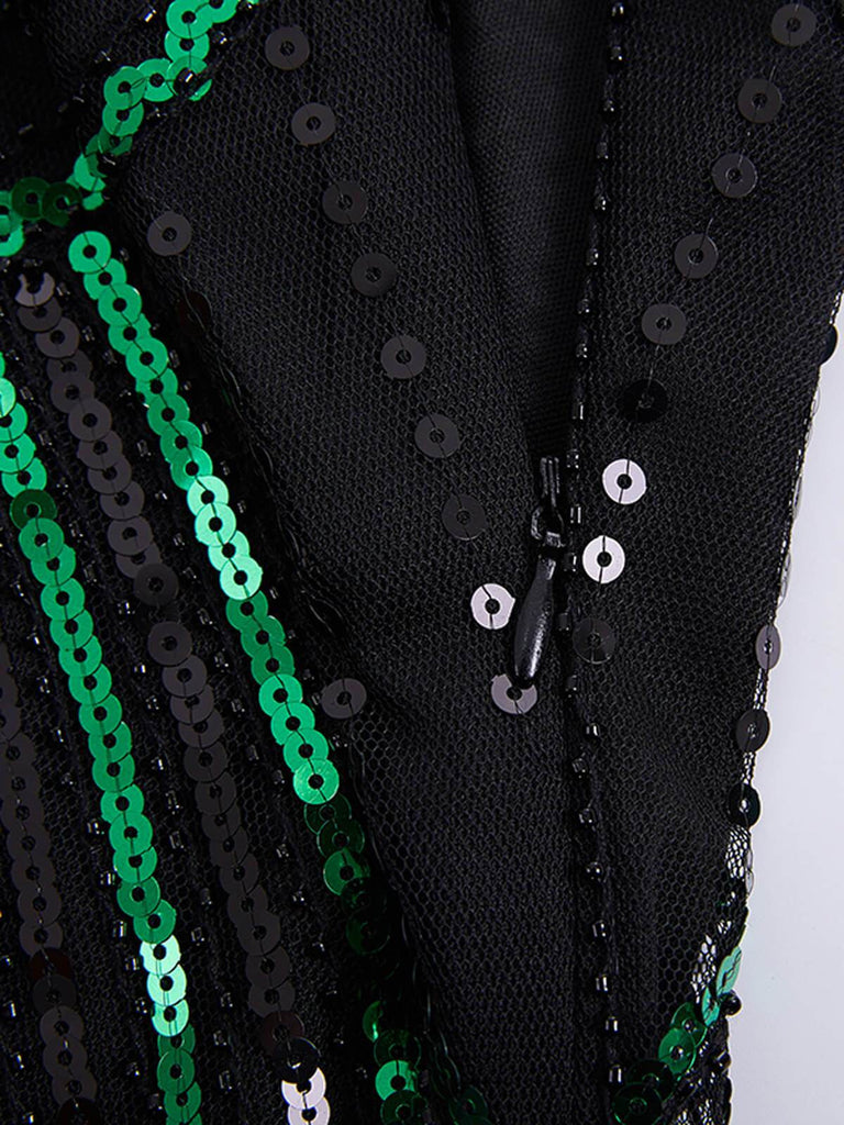 Green 1920s Sequin Flapper Gatsby Dress