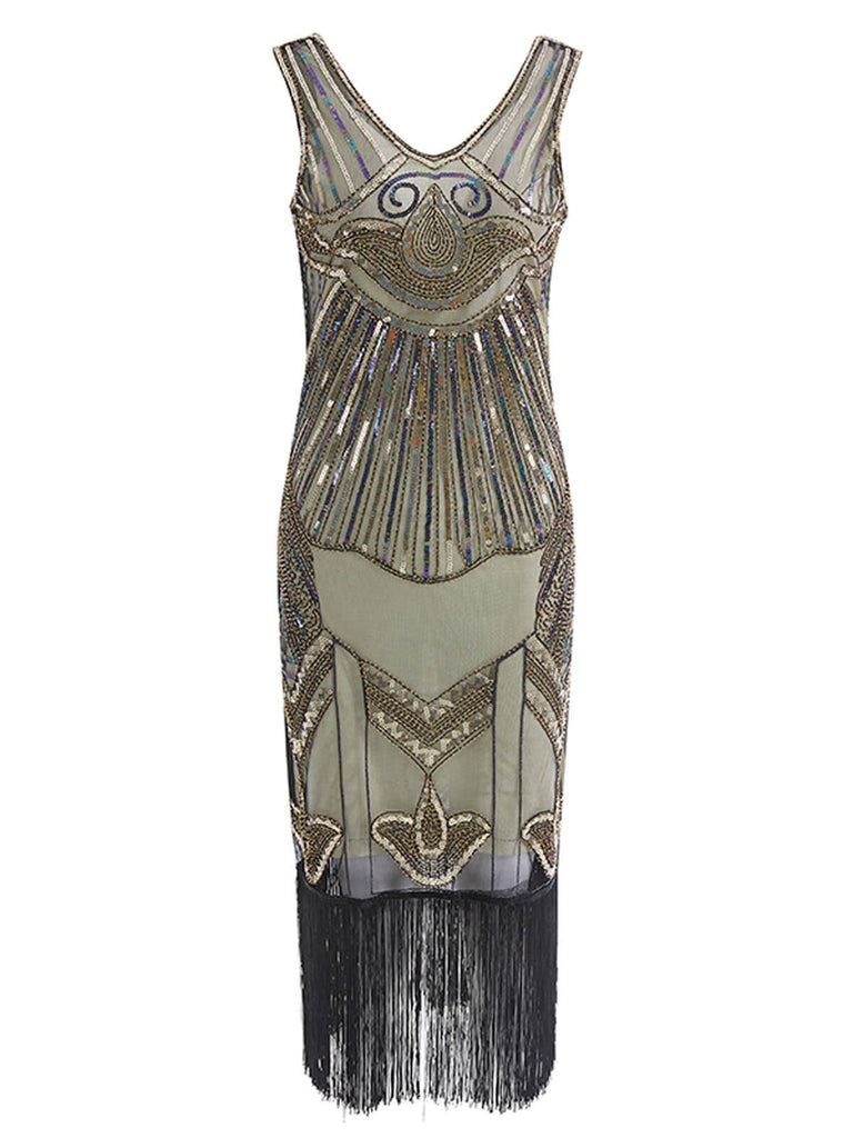 1920s Sequin Flapper Gatsby Dress