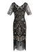 1920s Sequin Fringed Gatsby Dress