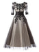 [US Warehouse] Black 1950s Mesh Swing Dress