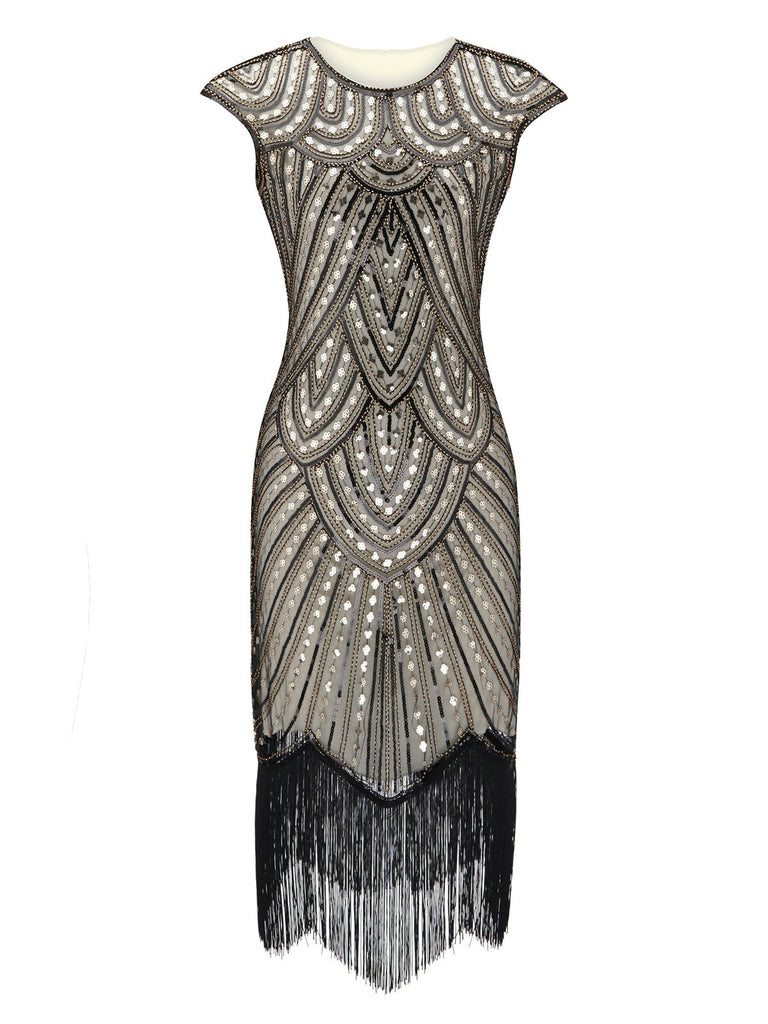 1920s Fringed Flapper Gatsby Dress