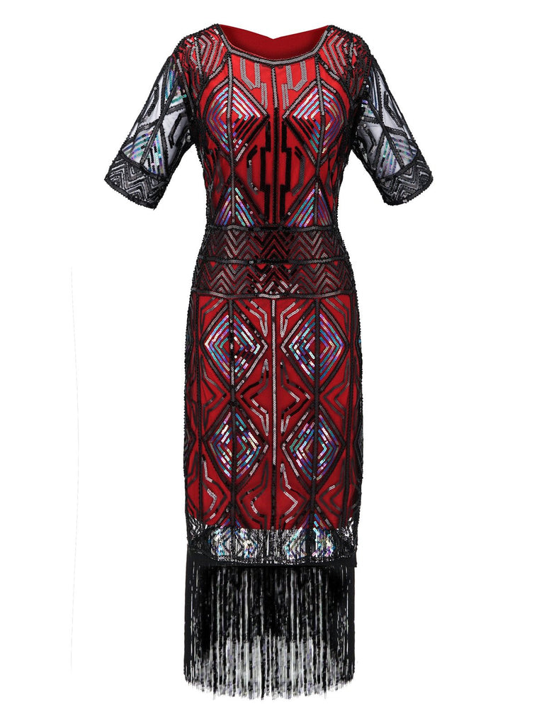 1920s Sequin Fringed flapper Dress