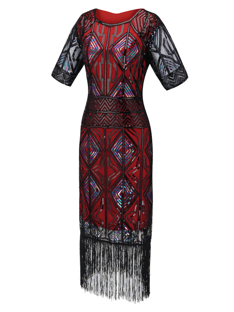 1920s Sequin Fringed flapper Dress
