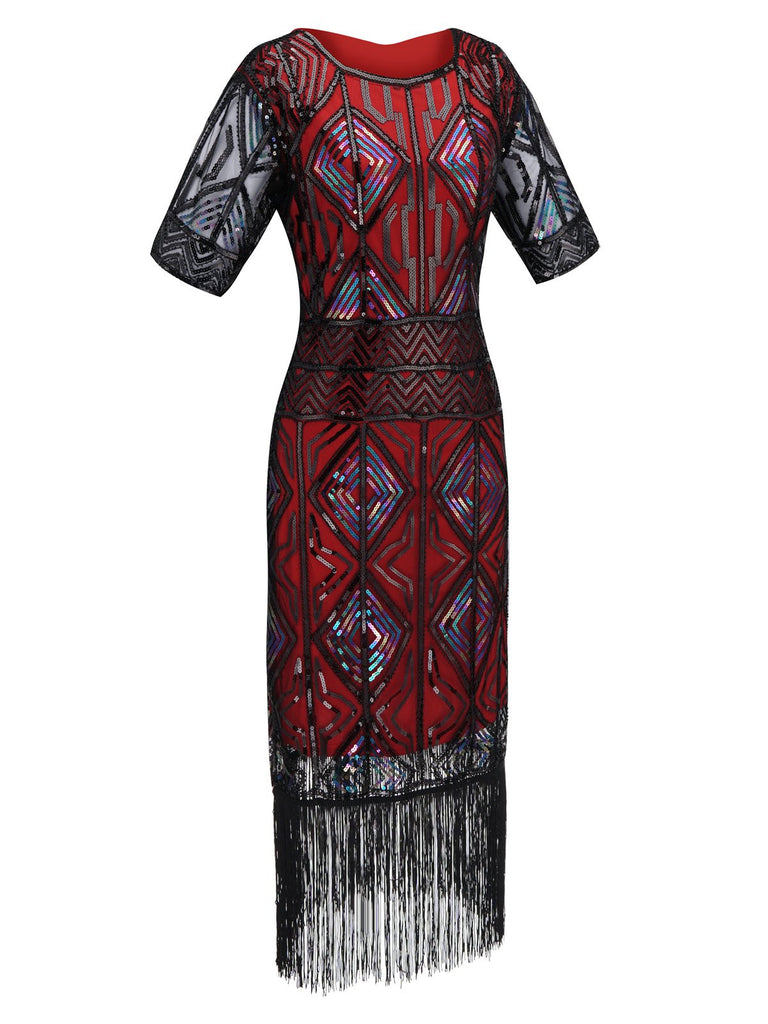 1920s Sequin Fringed flapper Dress