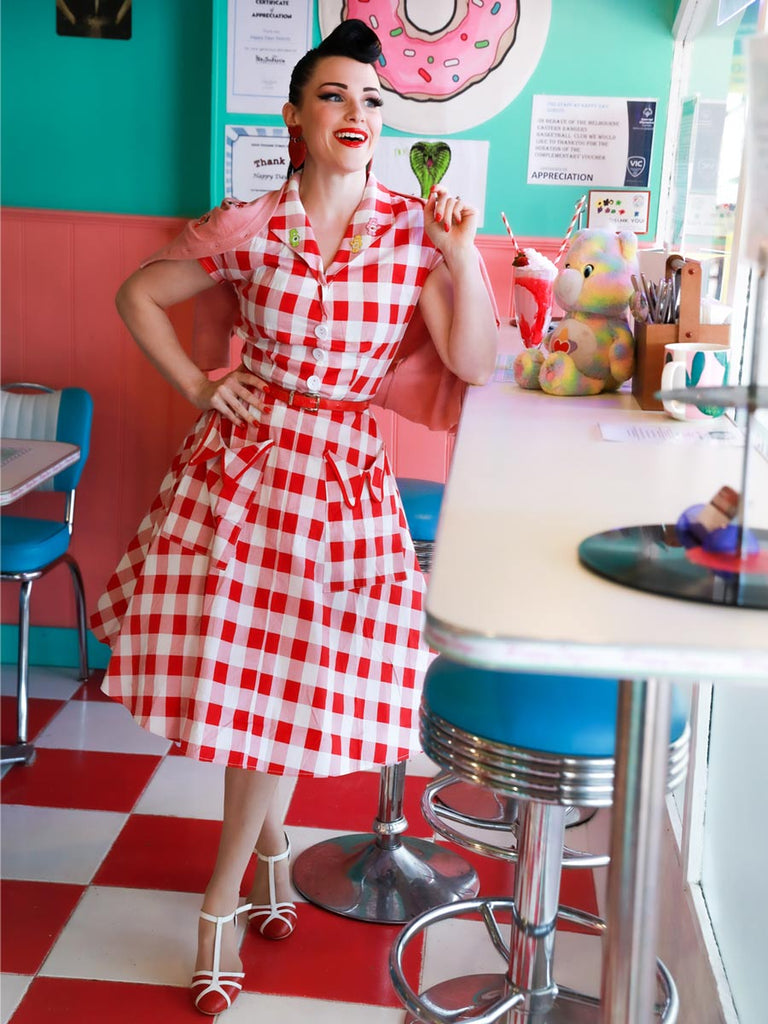 Vintage red on sale plaid dress