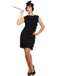 Black 1920s Sequin Tassel Flapper Dress