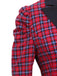 Red 1950s Plaid 3/4 Puff Sleeve Dress