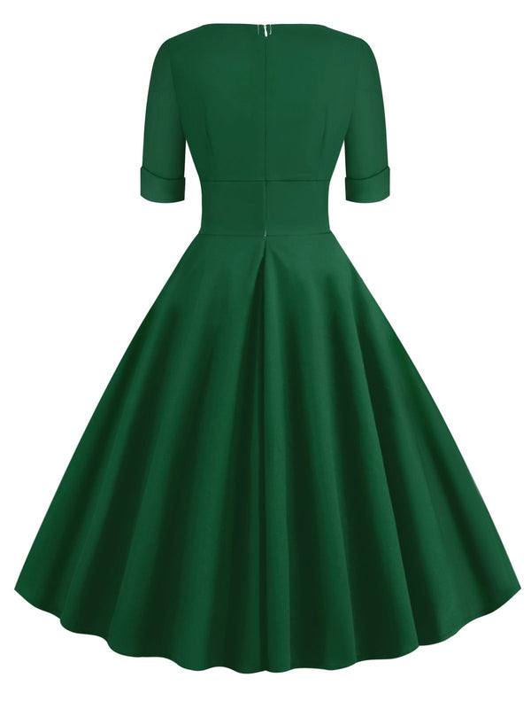 1950s Solid Sweetheart Fold Swing Dress – Retro Stage - Chic Vintage ...