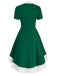 1950s Bowknot Collar Swing Dress
