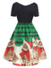 1950s Christmas Kitty Swing Dress