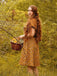 Mustard 1950s Plaid Belt Swing Dress