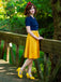 Snow White Style Button 1950s Dress