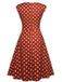 1950s Polka Dot Bow Swing Dress