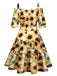 Yellow 1950s Sunflowers Prairie Dress