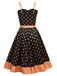 Black 1950s Pumpkins Romper & Skirt