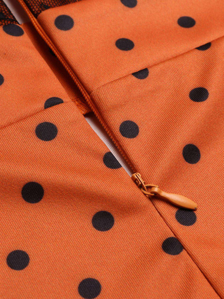 [Pre-Sale] Orange 1960s Illusion Bodycon Dress