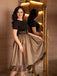 Black 1950s Polka Dot Swing Dress