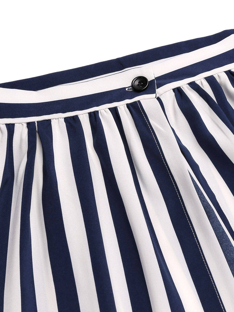 Navy 1950s Stripes Sailor Romper & Skirt