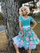 1950s Floral Patchwork Swing Dress