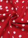Red 1950s Polka Dot Pocket Swing Dress