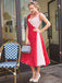Red 1950s Polka Dot Pocket Swing Dress