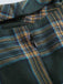 Green 1950s Plaid Button Swing Dress