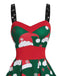 Green 1950s Christmas Swing Dress