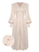 1940s Solid Silk Buttoned Tea Dress