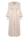 1940s Solid Silk Buttoned Tea Dress