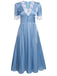 1950s Lace Patchwork Swing Dress
