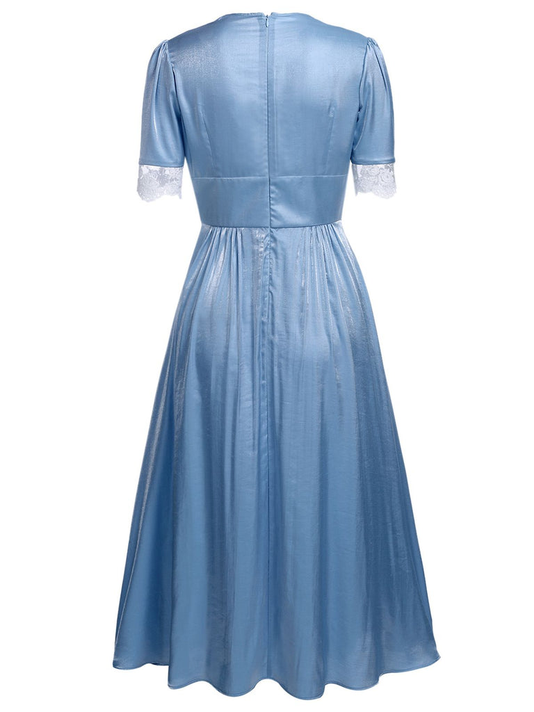1950s Lace Patchwork Swing Dress