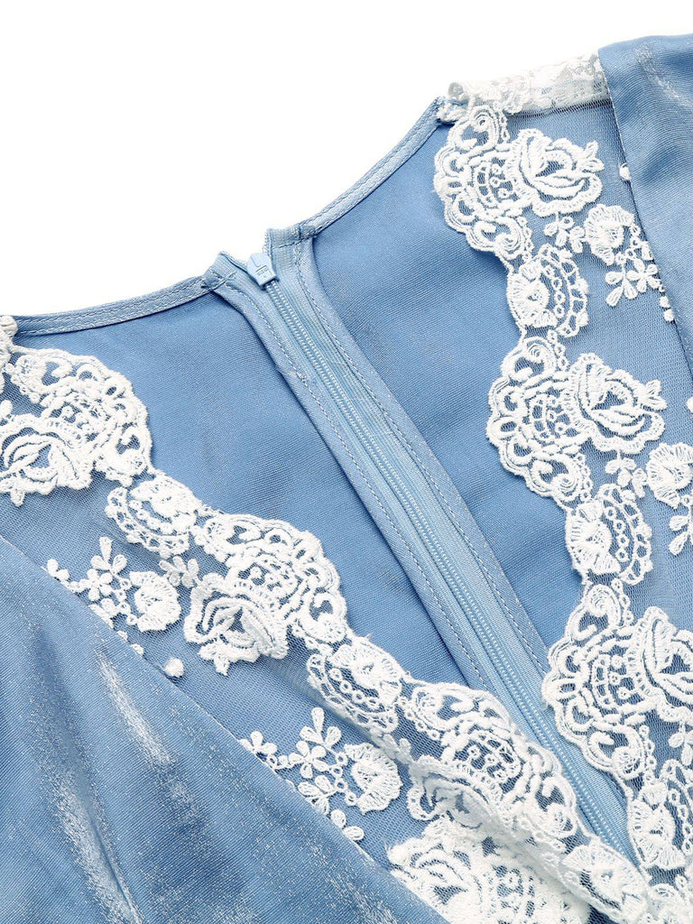 1950s Lace Patchwork Swing Dress