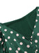 Emerald 1930s Polka Dot Fishtail Dress