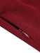 Wine Red 1950s Lace Solid Swing Dress