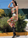 2PCS 1960s Retro Lady Crop Top & Pencil Skirt
