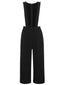 Black 1940s Solid Suspender Pants