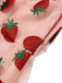 Pink 1950s Lace Strawberry Swing Dress